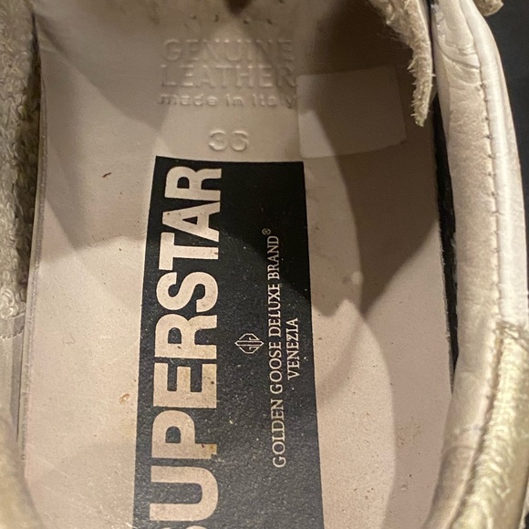 GOLDEN GOOSE Superstar sneakers . White and Gold. Size 36. - Picture 4 of 8